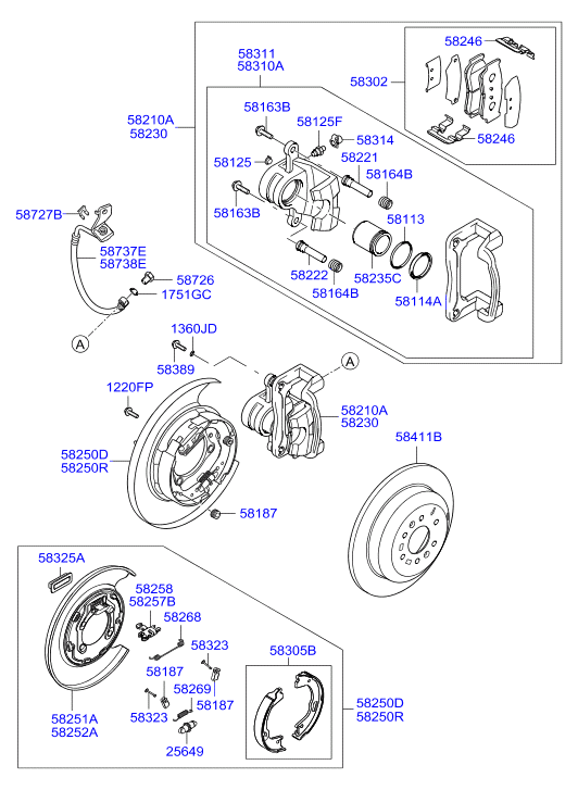 KIA 58302 0WA00 - Kit pastiglie freno, Freno a disco www.autoricambit.com