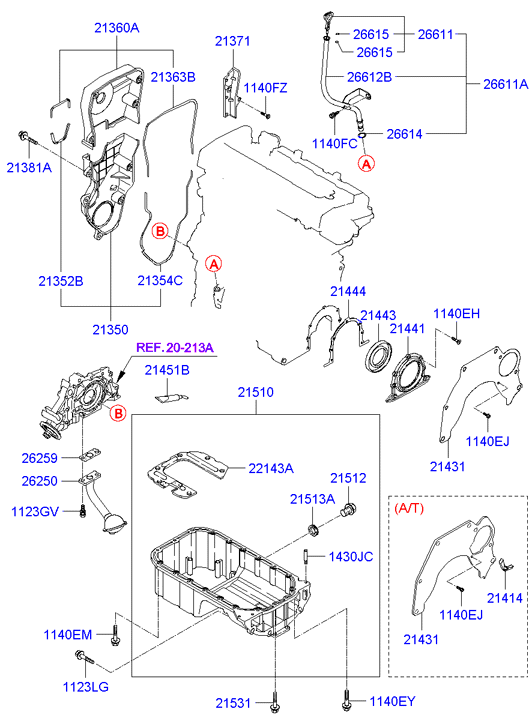 KIA 21512 23001 - Vite di chiusura, vaschetta dell'olio www.autoricambit.com