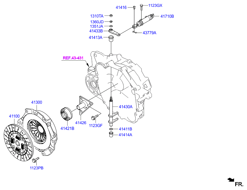 Hyundai 41100-39266 - Disco frizione www.autoricambit.com