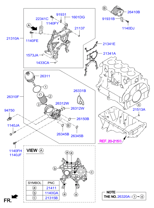 Hyundai 21341-2A010 - Guarnizione, Carter distribuzione www.autoricambit.com