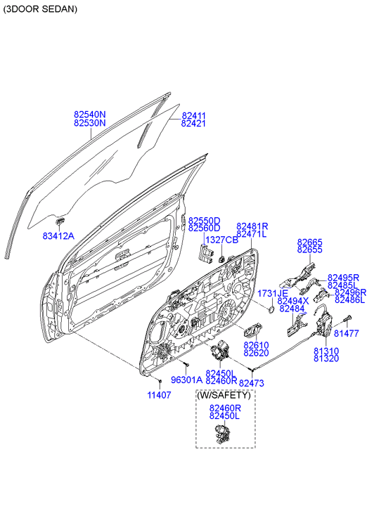 Hyundai 82450-A5000 - Elettromotore, Alzacristallo www.autoricambit.com