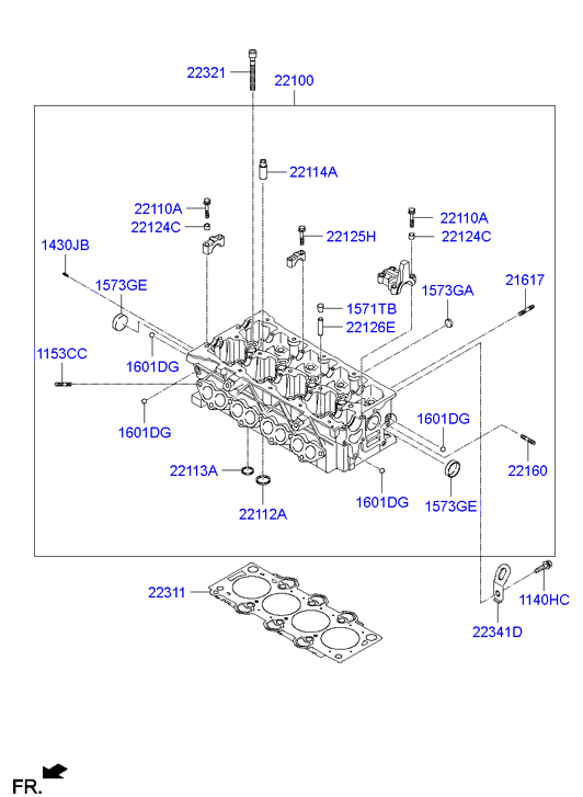 KIA 221002A200 - Testata www.autoricambit.com