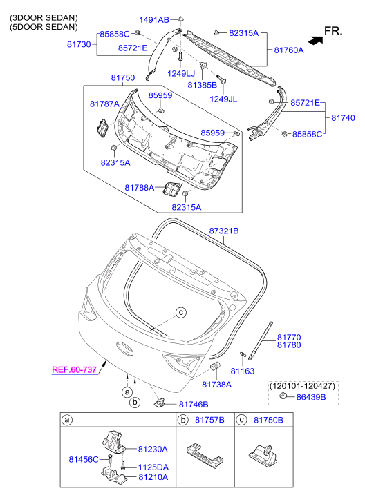 Hyundai 81770A6000 - Ammortizatore pneumatico, Cofano bagagli /vano carico www.autoricambit.com