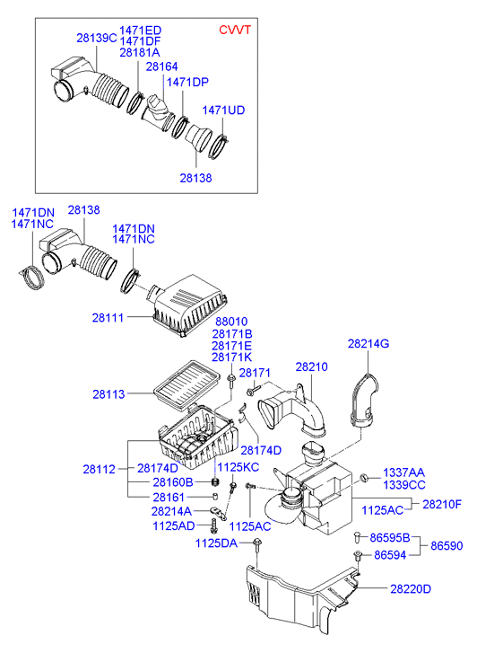 Hyundai 28113-2D000 - Filtro aria www.autoricambit.com