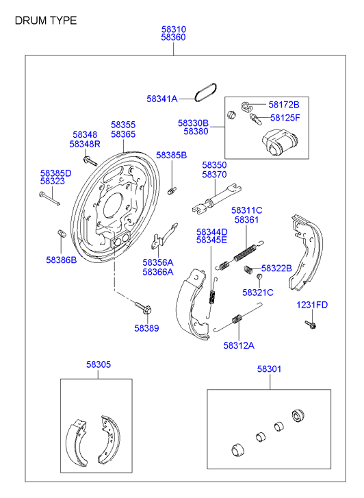 Hyundai 583802D000 - Cilindretto freno www.autoricambit.com