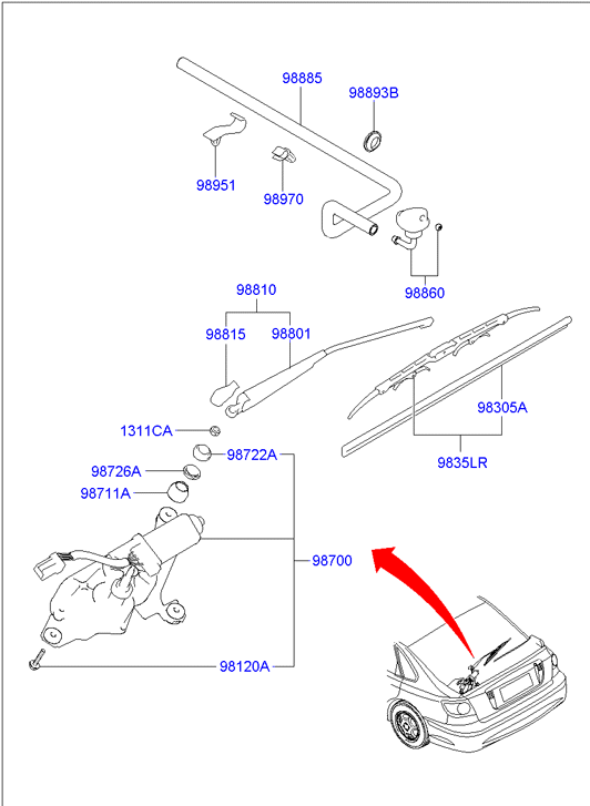 Hyundai 9836037000 - Spazzola tergi www.autoricambit.com