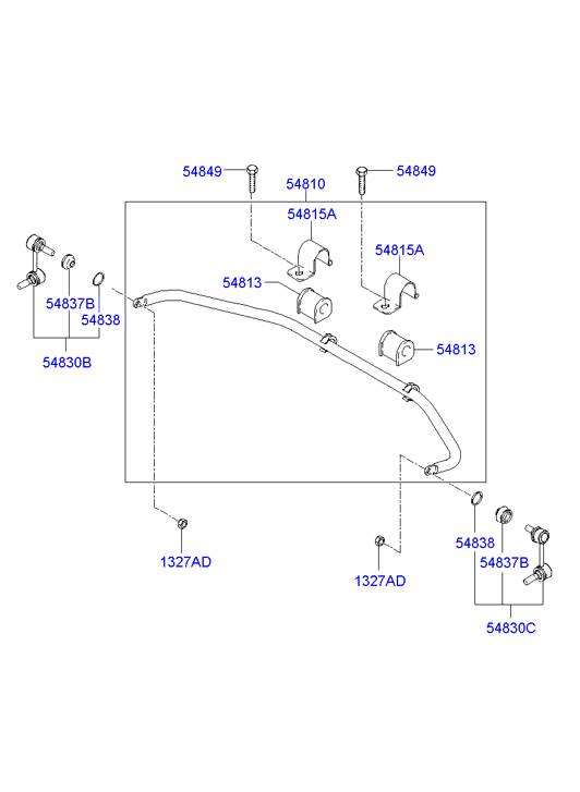 Hyundai 54830-17010 - Asta/Puntone, Stabilizzatore www.autoricambit.com