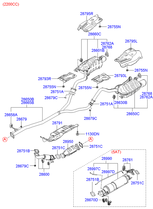 Hyundai 28658-21000 - Bronzina cuscinetto, Barra stabilizzatrice www.autoricambit.com