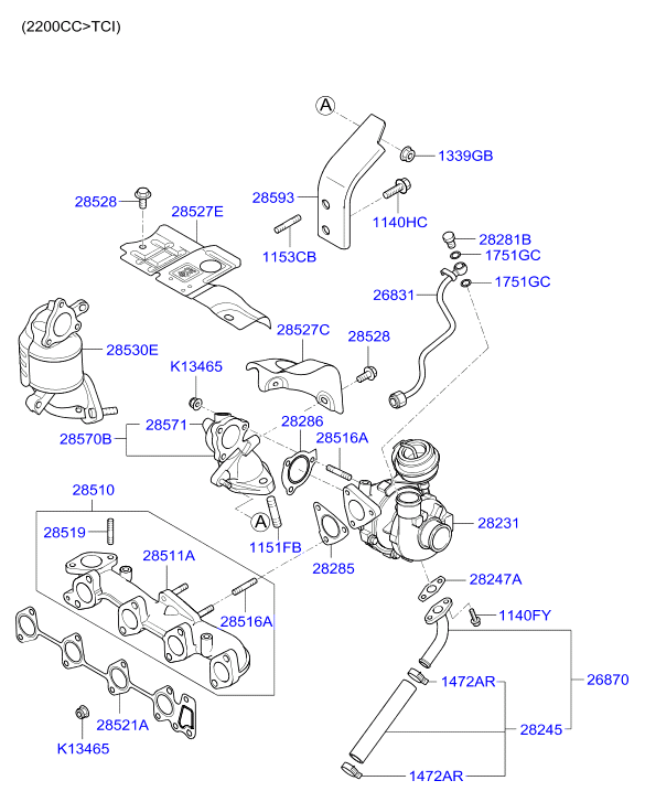 KIA 28231-27800 - Turbocompressore, Sovralimentazione www.autoricambit.com