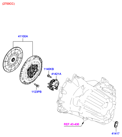 Hyundai 41200-38200 - Kit frizione www.autoricambit.com