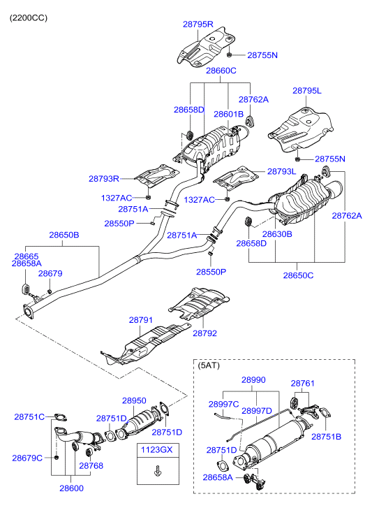 Hyundai 28751-2B250 - Guarnizione, Tubo gas scarico www.autoricambit.com