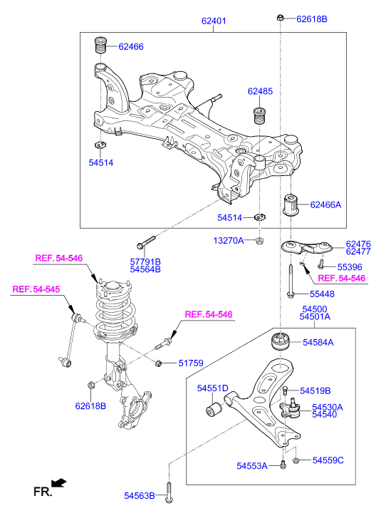 KIA 54500-F2000 - Sospensione a ruote indipendenti www.autoricambit.com