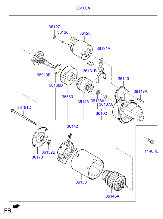 KIA 361002E200 - Motorino d'avviamento www.autoricambit.com