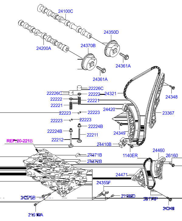 Hyundai 22212-25002 - Valvola di scarico www.autoricambit.com