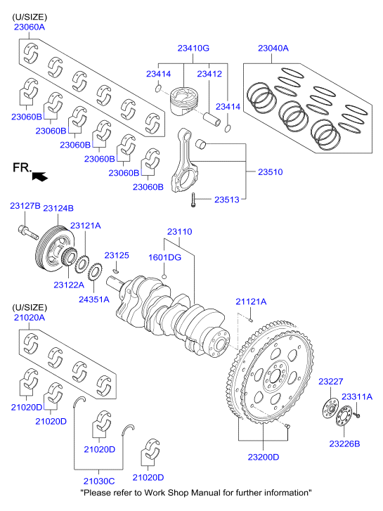 KIA 23124-3C111 - Puleggia cinghia, Albero a gomiti www.autoricambit.com