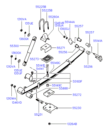 Hyundai 55256-44000 - Bronzina cuscinetto, Molla a balestra www.autoricambit.com