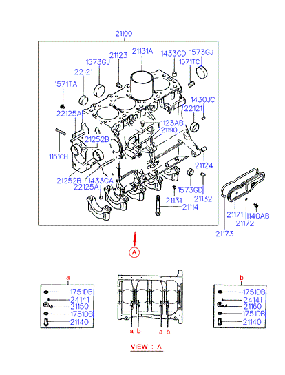 KIA 21173-42000 - Guarnizione, Coperchio carter (Monoblocco) www.autoricambit.com