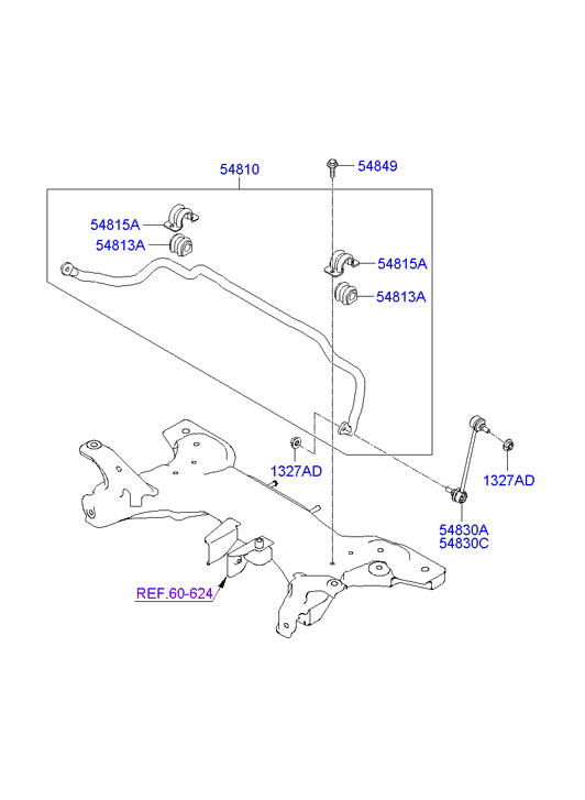 Hyundai 548300X000 - Asta/Puntone, Stabilizzatore www.autoricambit.com