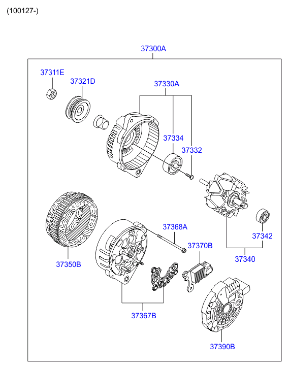 Hyundai 37300-02570 - Alternatore www.autoricambit.com