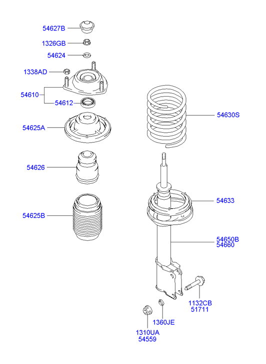 Hyundai 54660-25700 - Ammortizzatore www.autoricambit.com