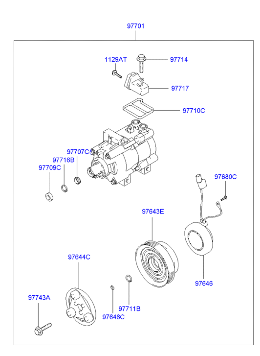 KIA 97701-25000 - Compressore, Climatizzatore www.autoricambit.com