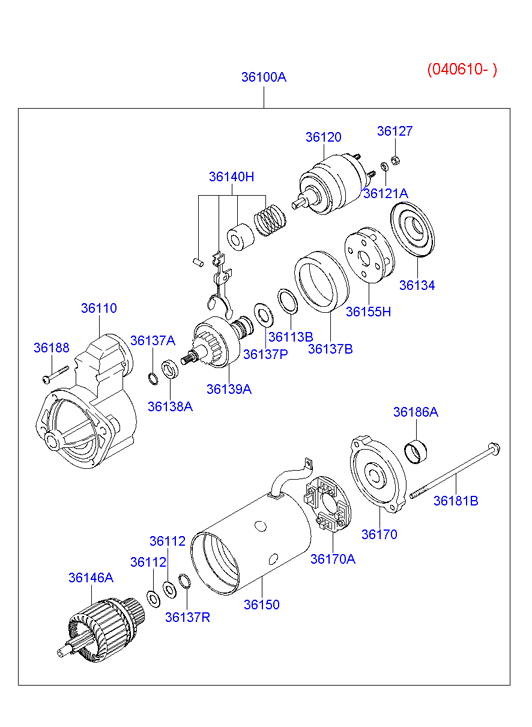 Hyundai (BEIJING) 36100-42350 - Motorino d'avviamento www.autoricambit.com