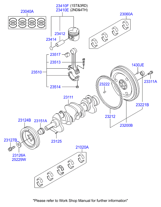 Hyundai 2311142003 - Albero motore/a gomito www.autoricambit.com