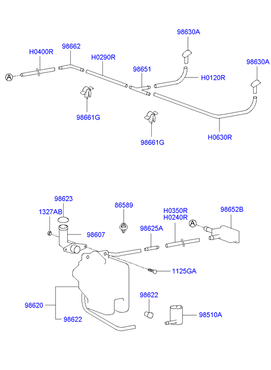 Hyundai 9851022000 - Pompa acqua lavaggio, Pulizia cristalli www.autoricambit.com