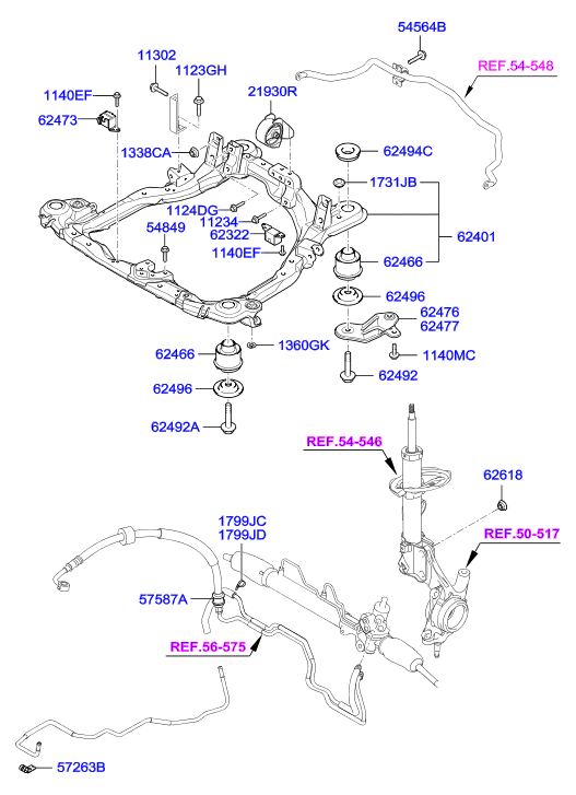 KIA 1338610003 - Dado della staffa www.autoricambit.com