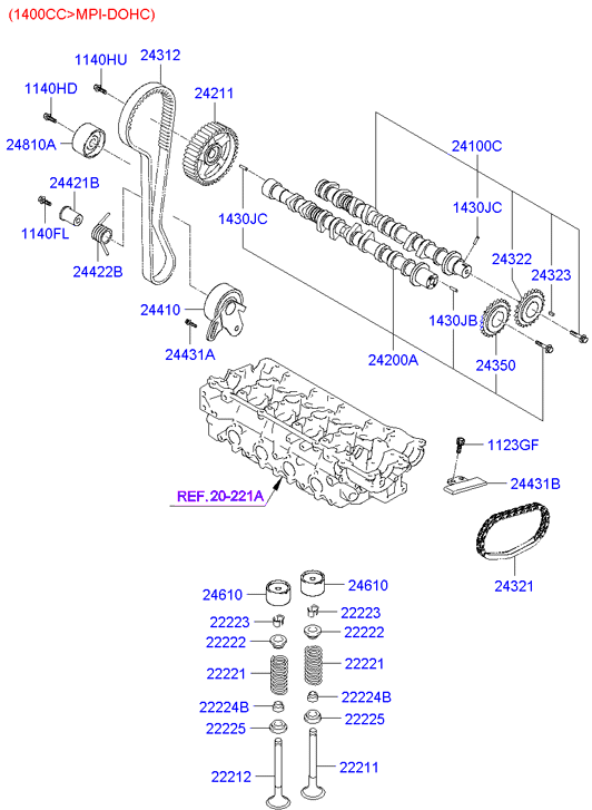 Hyundai 24312 26050 - Cinghia dentata www.autoricambit.com