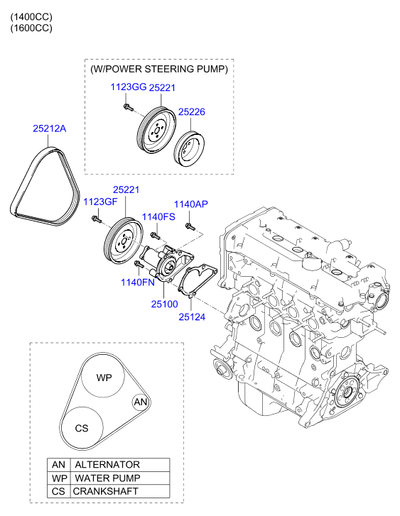 KIA 25100-26550 - Pompa acqua www.autoricambit.com