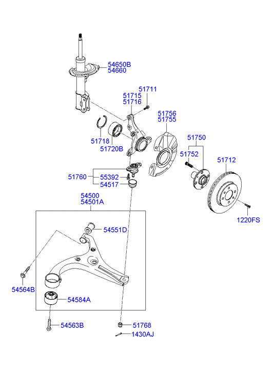 Hyundai (BEIJING) 54500 1E000 - Sospensione a ruote indipendenti www.autoricambit.com