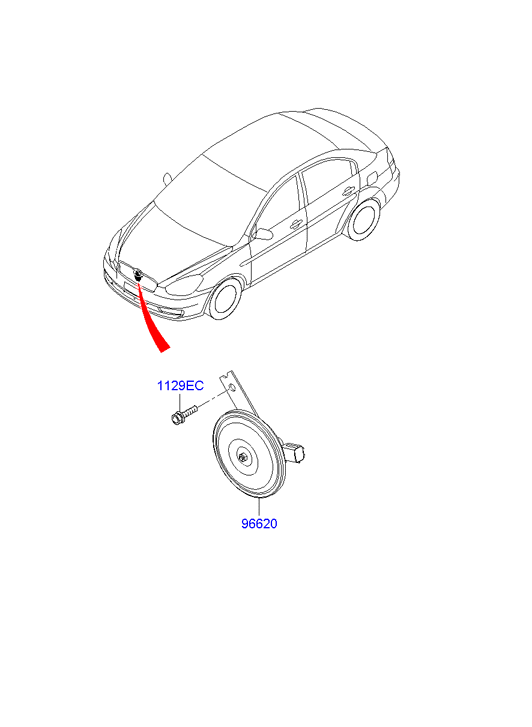 Hyundai 966201G000 - Clacson www.autoricambit.com