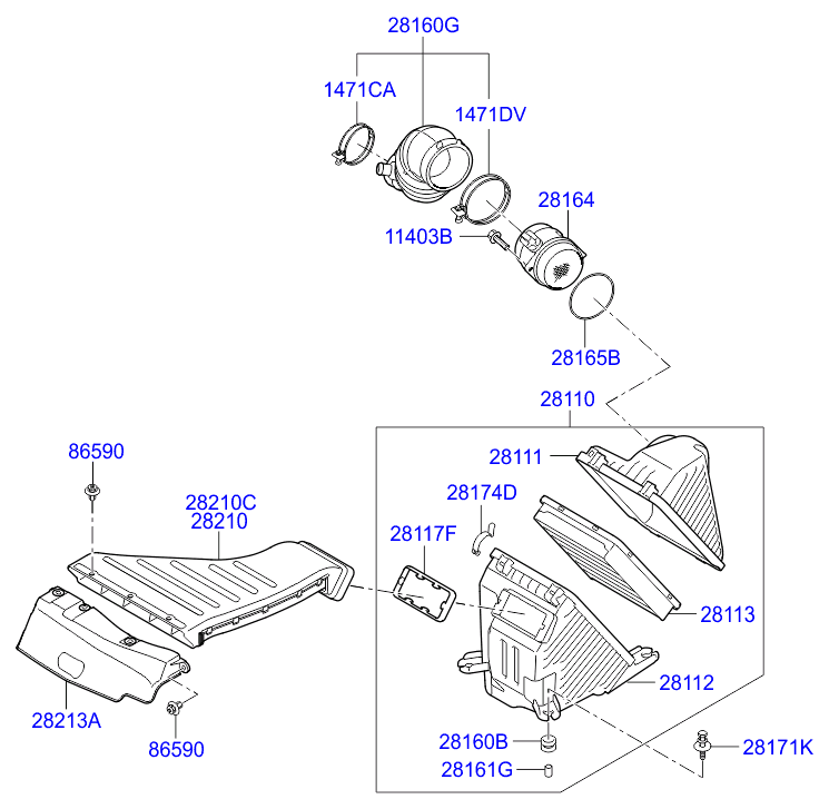 Hyundai 28113-2P300 - Filtro aria www.autoricambit.com