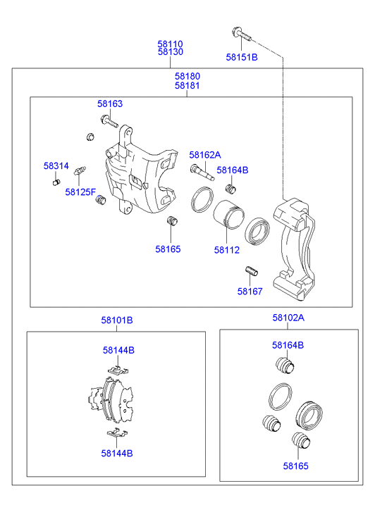 Subaru 581011CA10 - Kit pastiglie freno, Freno a disco www.autoricambit.com