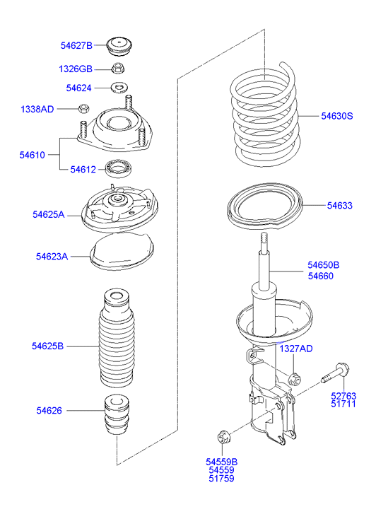 KIA 54650-1C300 - Ammortizzatore www.autoricambit.com