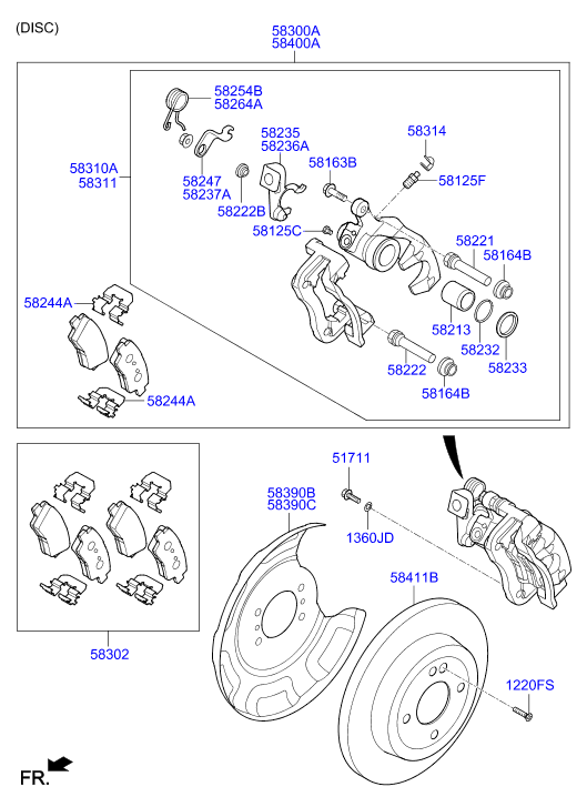 KIA 583021RA30 - Kit pastiglie freno, Freno a disco www.autoricambit.com