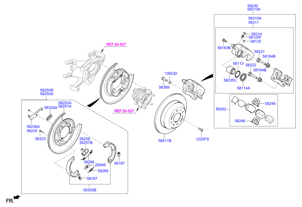 Hyundai 583022WA70 - Kit pastiglie freno, Freno a disco www.autoricambit.com