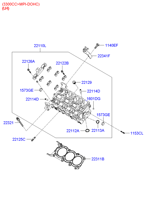 KIA 22321-25001 - Bullone testata www.autoricambit.com