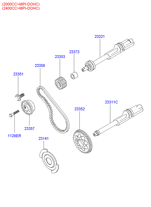 KIA 23356 38010 - Cinghia dentata www.autoricambit.com