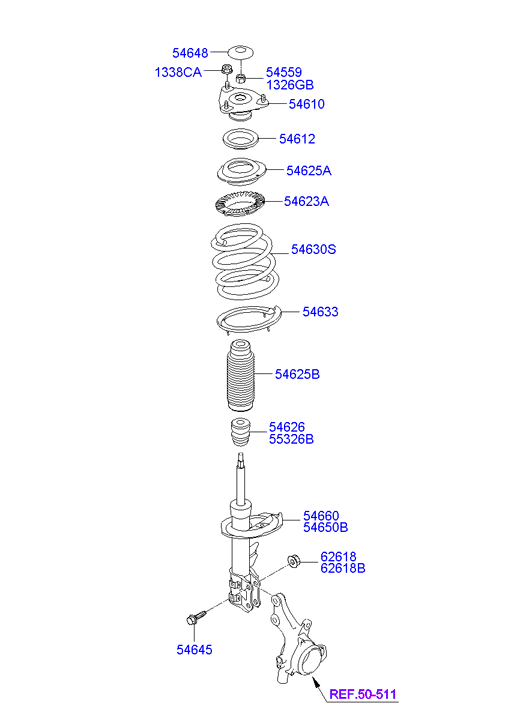 KIA 54610-2H200 - Supporto ammortizzatore a molla www.autoricambit.com