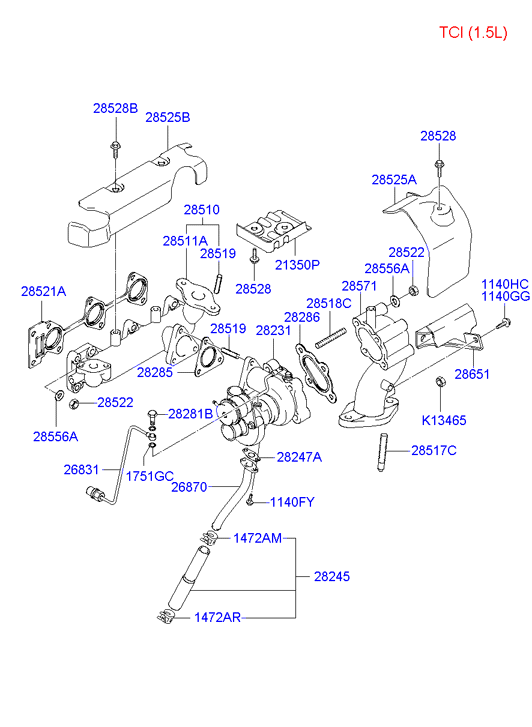 Hyundai 2823127500* - Turbocompressore, Sovralimentazione www.autoricambit.com