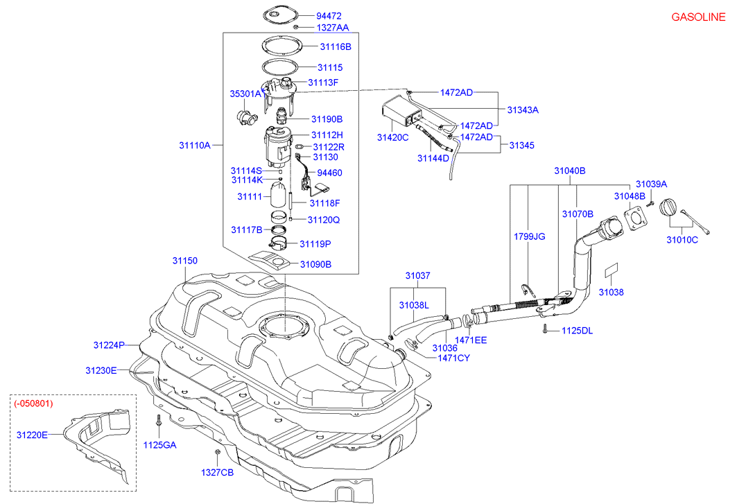 Hyundai 311112D460 - Pompa carburante www.autoricambit.com