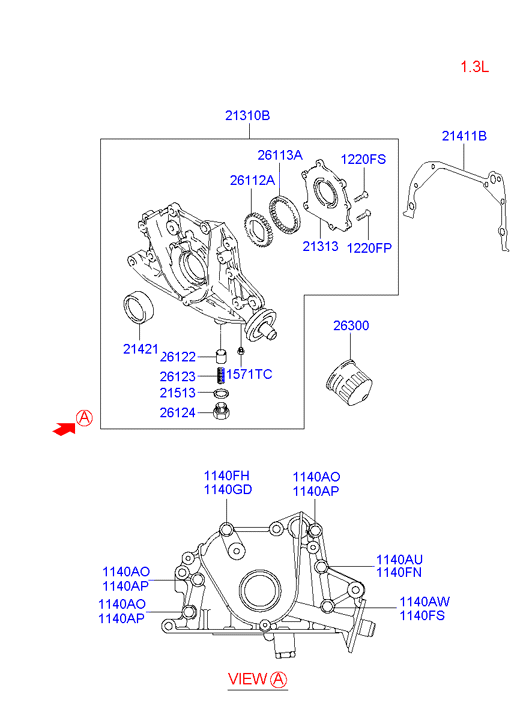 KIA 26310-27100 - Filtro olio www.autoricambit.com