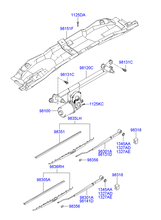 Hyundai 98360 1C000 - Spazzola tergi www.autoricambit.com