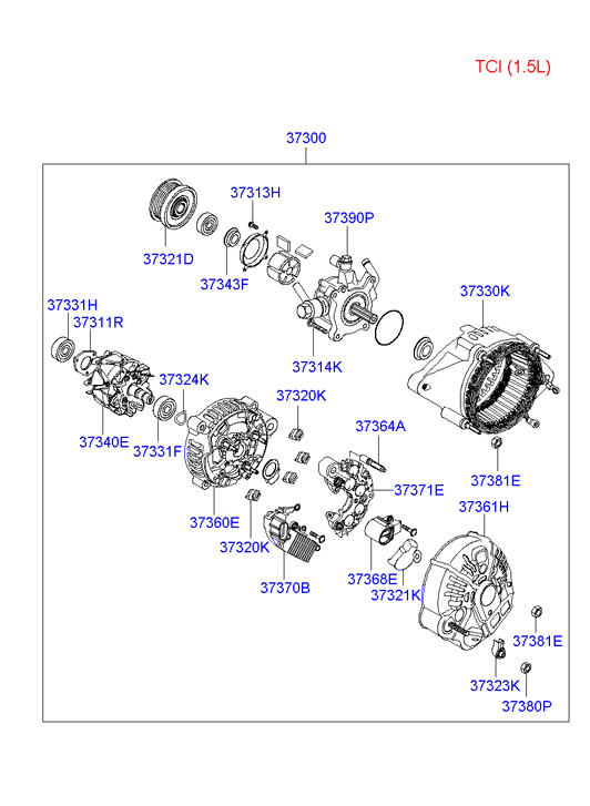 Hyundai 37300-27601 - Alternatore www.autoricambit.com