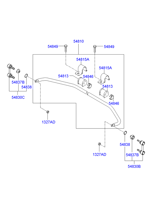 Hyundai 54830-25020 - Asta/Puntone, Stabilizzatore www.autoricambit.com