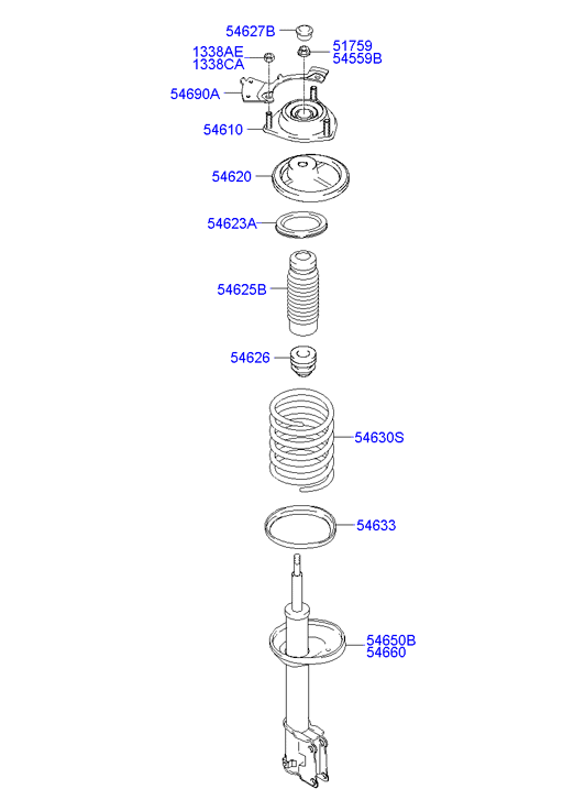 KIA 5462529101 - Kit parapolvere, Ammortizzatore www.autoricambit.com