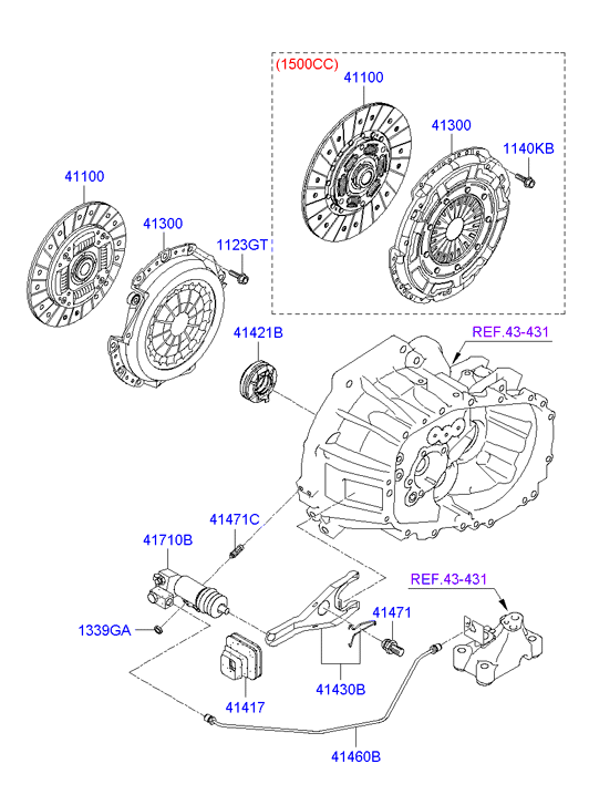 KIA 41300-23030 - Spingidisco frizione www.autoricambit.com