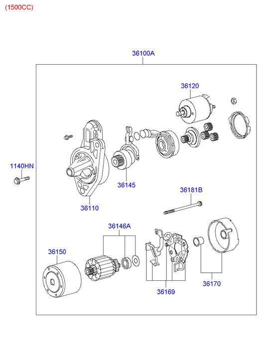 KIA 3612021740 - Elettromagnete, Motore d'avviamento www.autoricambit.com